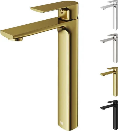 Vista 11 de VIGO Davidson - Grifo de lavabo de baño de un solo mango, 6 pulgadas, negro mate, diseño moderno, latón macizo, válvula de disco WaterSense