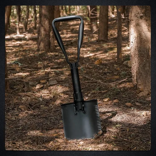 Vista 9 de REDCAMP Pala Plegable de Supervivencia para Camping de 23" con Funda, Pala Táctica de Acero al Manganeso de Servicio Pesado con Mango de Tres