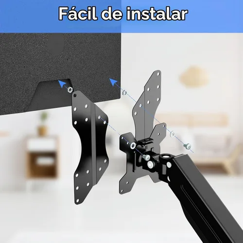 Vista 4 de Pholiten Adaptador ajustable de placa de conversión VESA para brazo