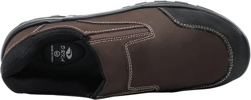 Vista 5 de DRKA Zapatos de punta de acero para hombres,Zapatos de acero sin cordones con punta de acero,Zapatos de trabajo de seguridad cómodos antideslizantes