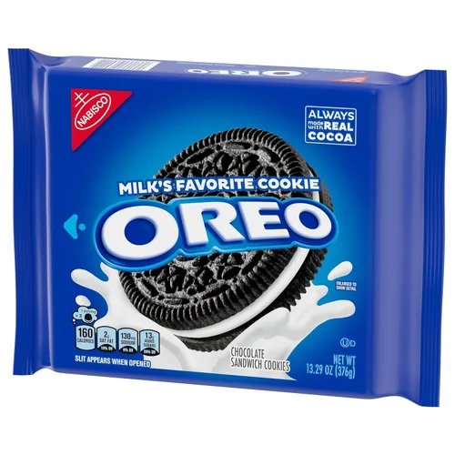 Vista 14 de Oreo, galletas sándwich de chocolate, 13.3 onzas Siempre hecho con cacao real, certificado Kosher