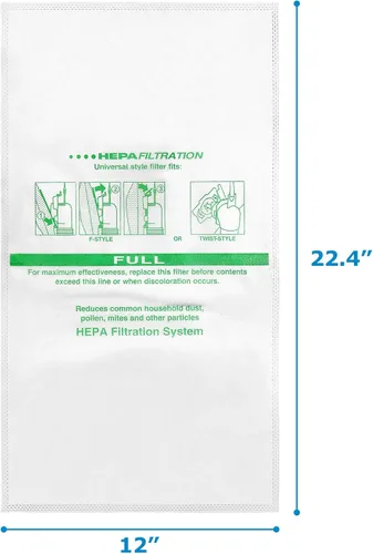 Vista 7 de Paquete de 15 + 5 bolsas de filtro HEPA 204814 más cinturones, para bolsas de vacío Kirby 204811 204808 205811, bolsas universales de tela blanca