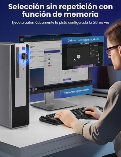 Vista 5 de Meatanty Agitador de Ratón Metálico Pequeño, Movedor de Mouse USB Indetectable, Agitador Automático con Modo Separado y Botones de Negro