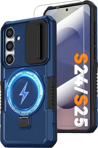Vista 122 de Funda magnética para Samsung Galaxy Note 20 Ultra con soporte de anillo [con protector de pantalla] [Compatible con carga inalámbrica MagSafe] Funda