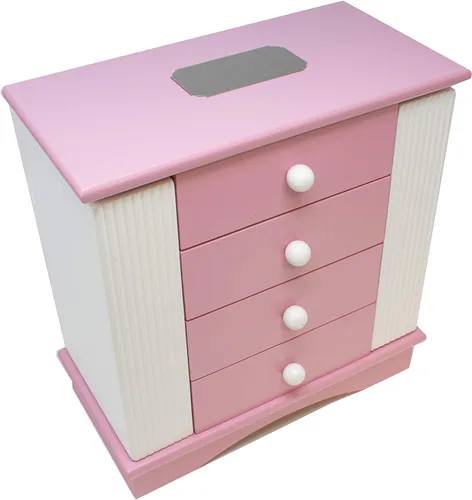 Vista 3 de Mele Co Elise - Joyero musical con cajones para niñas organizador de joyas grabado personalizado para niños niñas pequeñas