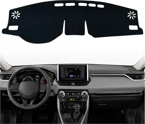 Vista 7 de Cubierta de tapete para salpicadero, consola central interior personalizada compatible con Toyota RAV4 SUV 2013, 2014, 2015, 2016, 2017, 2018