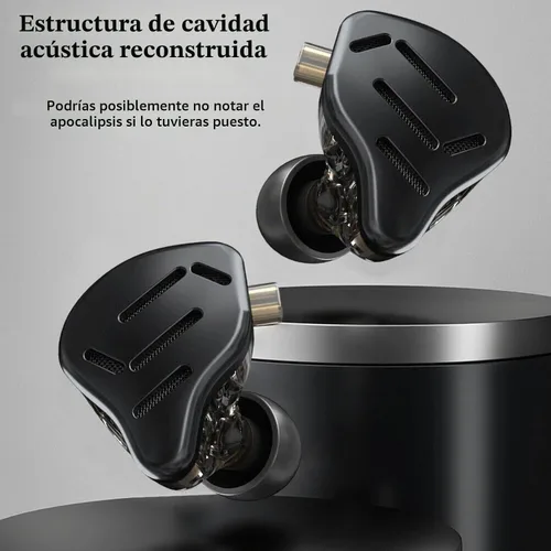 Vista 4 de KZ Auriculares Zax en el oído Monitor, 7BA+1DD híbrido IEM con micrófono