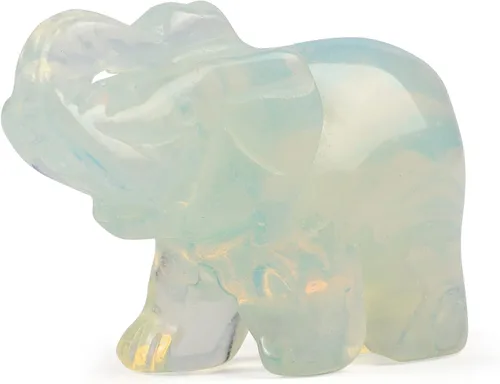 Vista 18 de SMQ Estatua de decoración de elefante de cristales de amatista de 2.0 pulgadas, piedras preciosas talladas a mano, figuras de cristal de buena