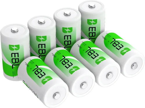 Vista 8 de EBL - Pilas recargables tipo D de 10,000 mAh, tamaño D, Ni-MH, paquete de 6 - Tecnología ProCyco