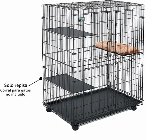 Vista 2 de MidWest Homes for Pets Estante de repuesto para gatos para corrales/jaula para gatos de Midwest Modelo 130 Negro