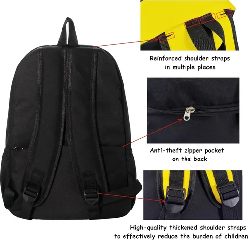 Vista 6 de Mochila para niños de 15 pulgadas, ligera, para escuela primaria, para jardín de infantes, mochila de viaje casual