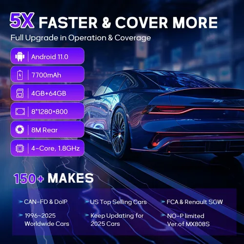 Vista 7 de Autel Escáner MaxiCheck MX900, herramienta de escaneo bidireccional 2026 con más de 3000 pruebas activas, diagnóstico de todos los sistemas, CAN