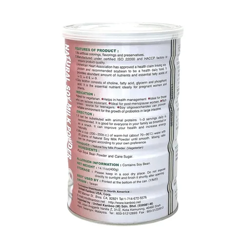 Vista 3 de Leche de Soja en Polvo 14.11 oz