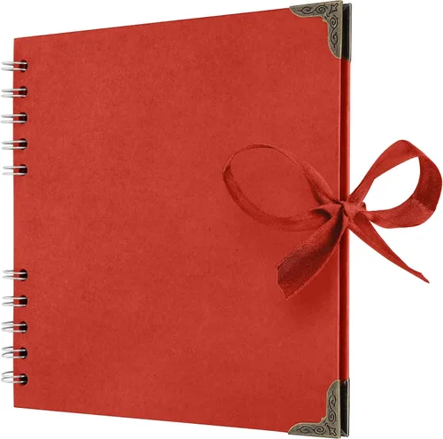Vista 31 de Bstorify - Álbumes de fotos cuadrados de 36 páginas de 18 x 18 cm, papel kraft negro grueso, 250 g/m², libro de recuerdos, cierre de cinta, ideal