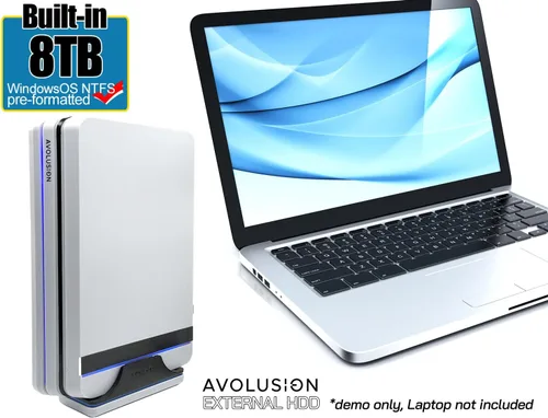 Vista 2 de Avolusion PRO-X Series - Disco duro externo USB 3.0 para PC de sobremesa WindowsOS, color blanco, (8 TB) (renovado)