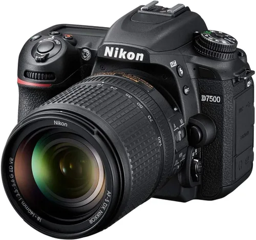 Vista 3 de Nikon D7500 DX-Format DSLR Cámara con AF-S DX NIKKOR 0.709-5.512 in f/3.5-5.6G ED VR, paquete con tarjeta de memoria de 32GB, bolsa, kit de filtro