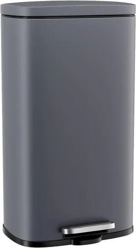 Vista 16 de Arlopu Cubo de basura de acero inoxidable de 8/13.2 galones, cubo de basura de cierre suave con cubo interior de plástico extraíble, a prueba