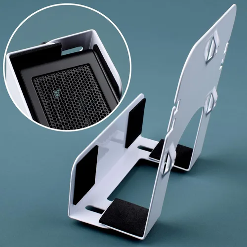 Vista 6 de Gmailmall - Soporte de pared ajustable para módem para la mayoría de reproductores multimedia estrechos, compatible con Roku, router, Fire TV, M4