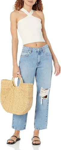 Vista 4 de The Drop Women's Zaire Cropped Cross-Front Sweater