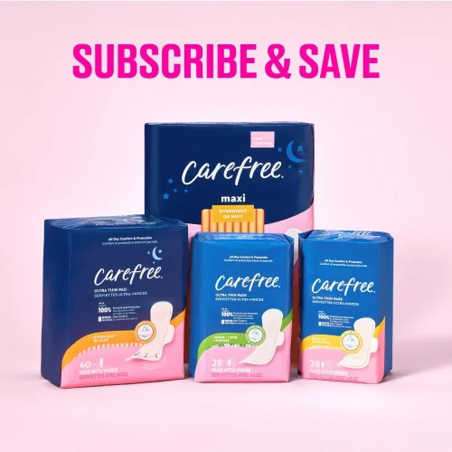 Vista 9 de Carefree Toallitas ultradelgadas para mujeres, toallitas regulares con alas, 28 unidades Toallitas Carefree, cuidado femenino, toallitas