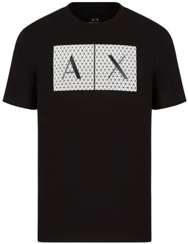 Vista 4 de Armani Exchange Camiseta con logotipo de cuello redondo para hombre