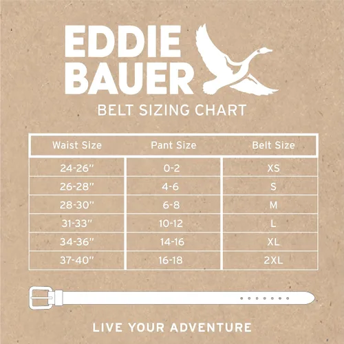 Vista 7 de Eddie Bauer Cinturones de cuero casuales para mujer con hebilla de metal duradera