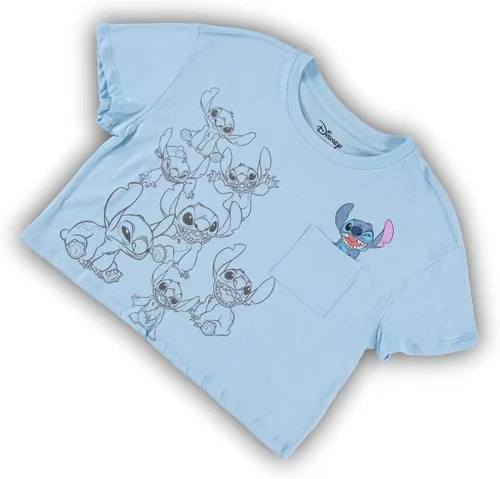 Vista 7 de Disney Camisa Lilo and Stitch para mujer, camiseta corta clásica Lilo and Stitch Lilo and Stitch