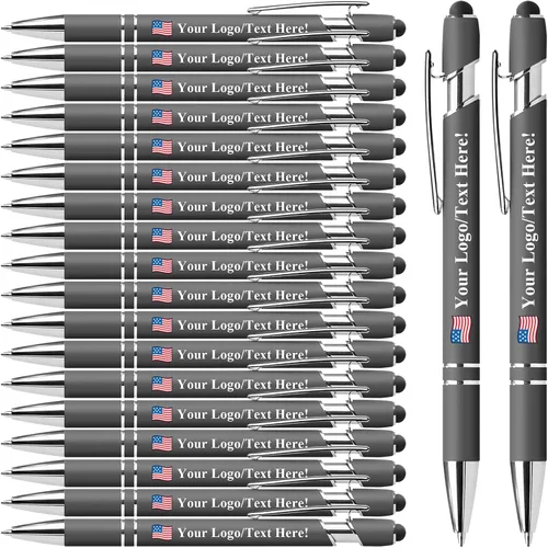 Vista 26 de Bolígrafos personalizados con lápiz capacitivo, bolígrafos personalizados impresos con tu logotipo o mensaje, ideales para regalos, promociones