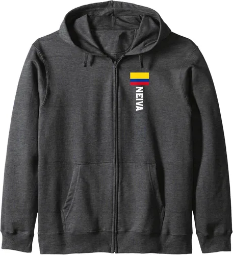 Vista 4 de Neiva Colombia - Sudadera con capucha para hombres colombianos, mujeres, niños Negro