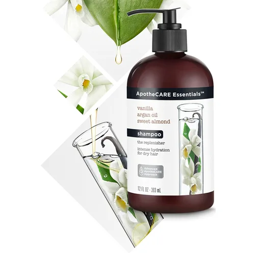 Vista 6 de ApotheCARE Essentials The Replenisher Champú Hidratante, Vainilla, Aceite de Argán, Almendra Dulce, 12 oz