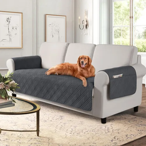 Vista 45 de TAOCOCO Fundas impermeables para silla para mascotas y perros con respaldo antideslizante, fundas para asiento de silla con bolsillo lateral