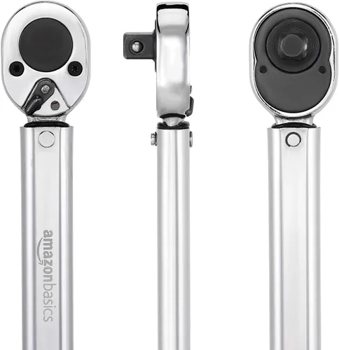 Vista 4 de Amazon Basics llave dinamométrica de clic de 1/2 pulgada, 20-150 pies-libras, 27.1-203.5 Nm