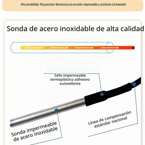 Vista 7 de Gikfun 5 unids 3.3 ft DS18b20 sensor de temperatura impermeable digital sensor de sonda térmica para Arduino EK1083