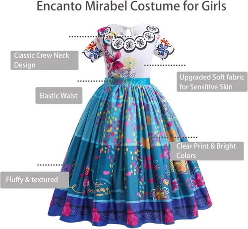 Vista 3 de MDYCW Princess Dress Up Birthday Party Fairy Costume for Toddler Girls Special Occasion Dresses Pageant Ball Gown