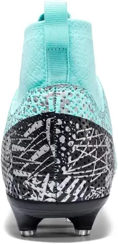 Vista 6 de Mikrydco Botas de fútbol con tacos de fútbol para entrenamiento, zapatos de césped para hombre, para deportes al aire libre, interiores, atléticos