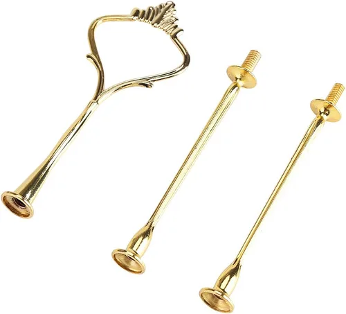 Vista 5 de Soporte de metal para tartas de 3 niveles, soporte para cupcakes, torre de postre, soporte de fiesta, pastelería, soporte para servir alimentos