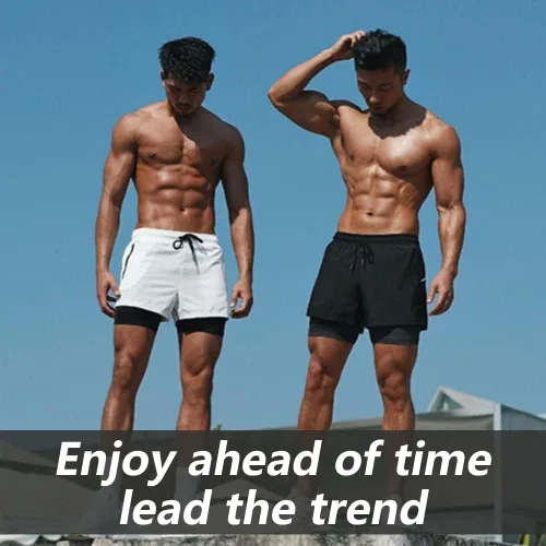 Vista 5 de JWJ Men's Running Athletic Workout Sports Mens 2 in 1 Shorts Breathable Gym Short for Men with Pocket
