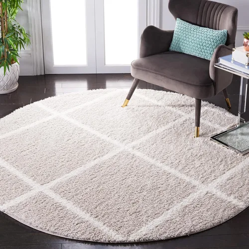 Vista 24 de SAFAVIEH Tahoe Shag Collection - Alfombra para pasillo, 2 x 9 pies, diseño de enrejado, no desprende pelusa y de fácil cuidado, 1.2 pulgadas