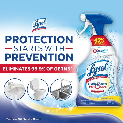 Vista 5 de Lysol Limpiador en aerosol limpiador multiusos de peróxido de hidrógeno, cítricos, 32 onzas líquidas