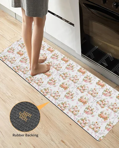 Vista 4 de Tapete de baño de Acción de Gracias, antideslizante, de secado rápido y absorbente, tierra de diatomeas, fregadero, dormitorio, cocina, lavable
