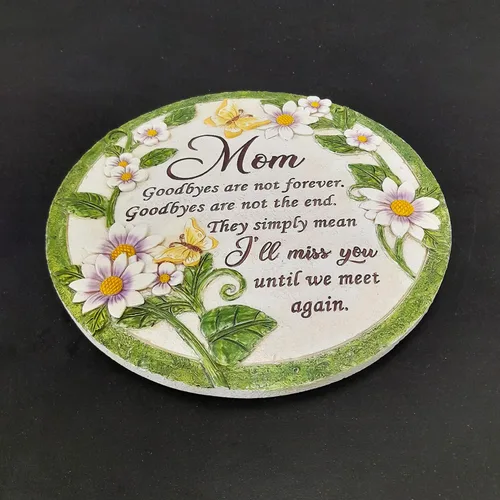 Vista 2 de INSPIAMZUE Piedra conmemorativa para mamá, hasta que nos encontremos de nuevo, regalo de recuerdo para mamá para el duelo, regalo de condolencia por
