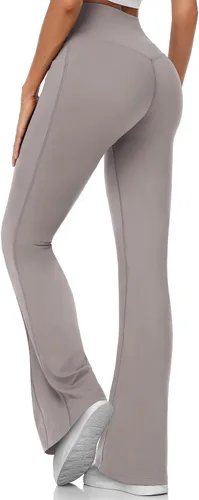 Vista 3 de MIHRUSEM Flared Leggings Skims Dupe Forbidden Pants Butt Lifting Leggings Tummy Control with Pockets for Women