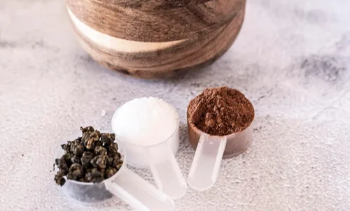 Vista 3 de Juego de 20 cucharas medidoras de 1 cucharada (15 ML) con mango corto para café - cucharas de plástico transparente para café, té suelto, proteínas