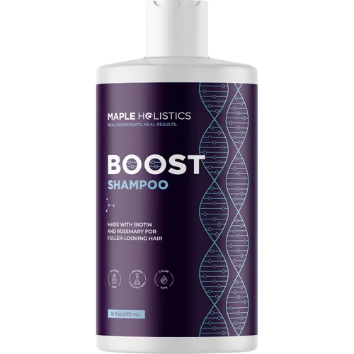 Vista 2 de Champú y acondicionador de biotina voluminizante alimentado por aceite esencial de romero, champú y acondicionador sin sulfato con biotina