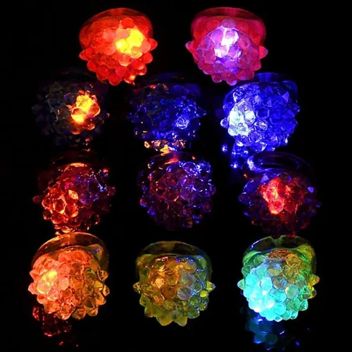 Vista 3 de C&H Solutions Anillo de gelatina con luces LED intermitentes (12 piezas)