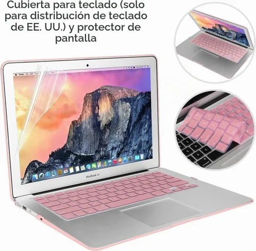 Vista 2 de iCasso Funda compatible con MacBook Pro 15 5 en 1, funda rígida con funda, protector de pantalla, cubierta de teclado y tapón antipolvo para Mac Pro