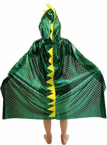 Vista 3 de Disfraces de dinosaurio, capa de dragón verde, ropa de disfraces de Halloween de 3 a 8 años
