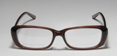 Vista 3 de Trussardi 12702 - Lentes de acetato hechos a mano para mujer y mujer, Marrón