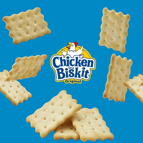 Vista 5 de Chicken in a Biskit Galletas horneadas originales, aperitivos a granel, 6 cajas de 7.5 onzas