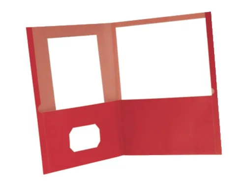 Vista 2 de Earthwise Fólders individuales, tamaño carta, natural, 25 por caja (78542), Rojo